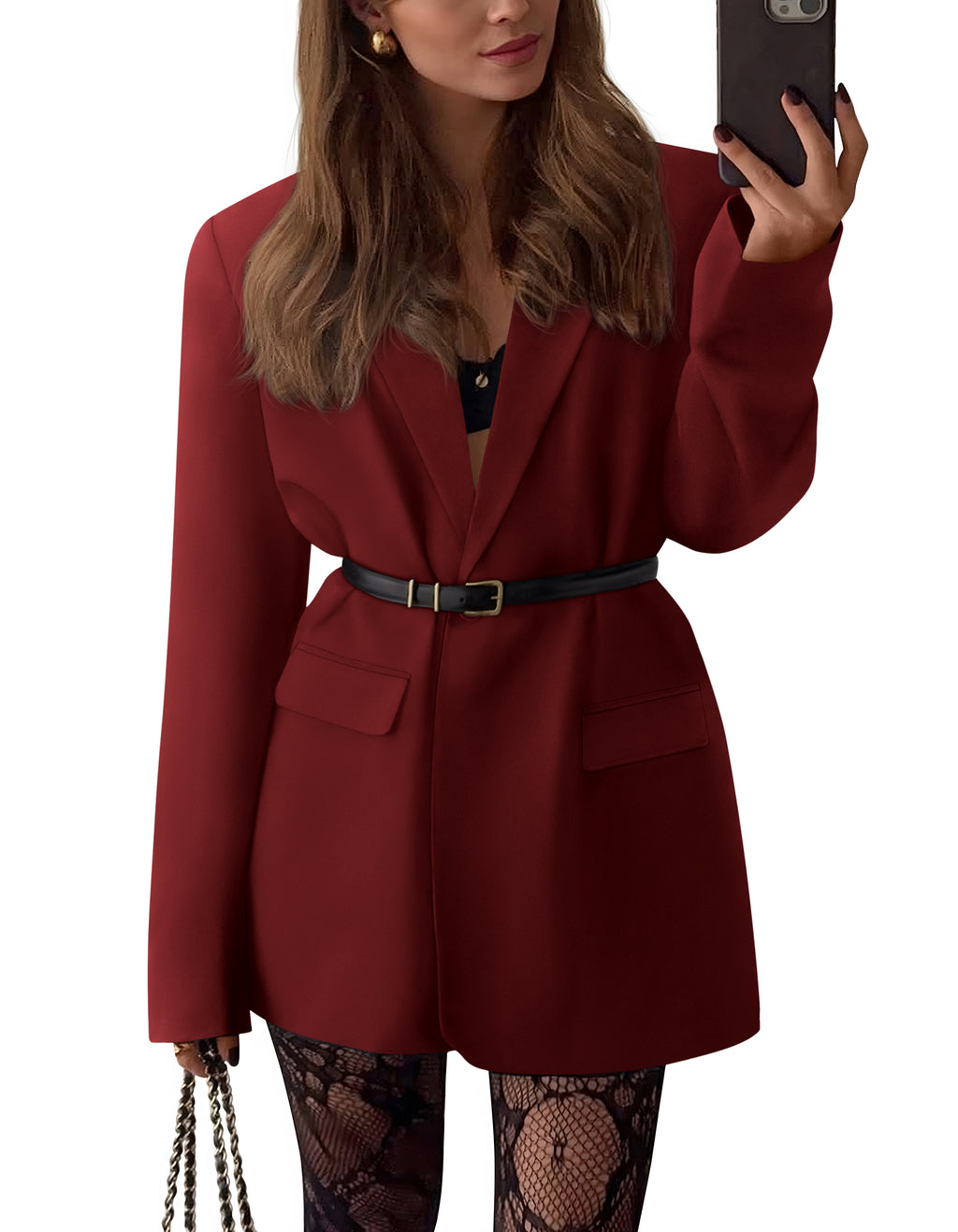 BTFBM Blazers for Women 2026 Spring Business Casual Clothes Open Front Oversized Winter Coats Work Office Suit Jackets