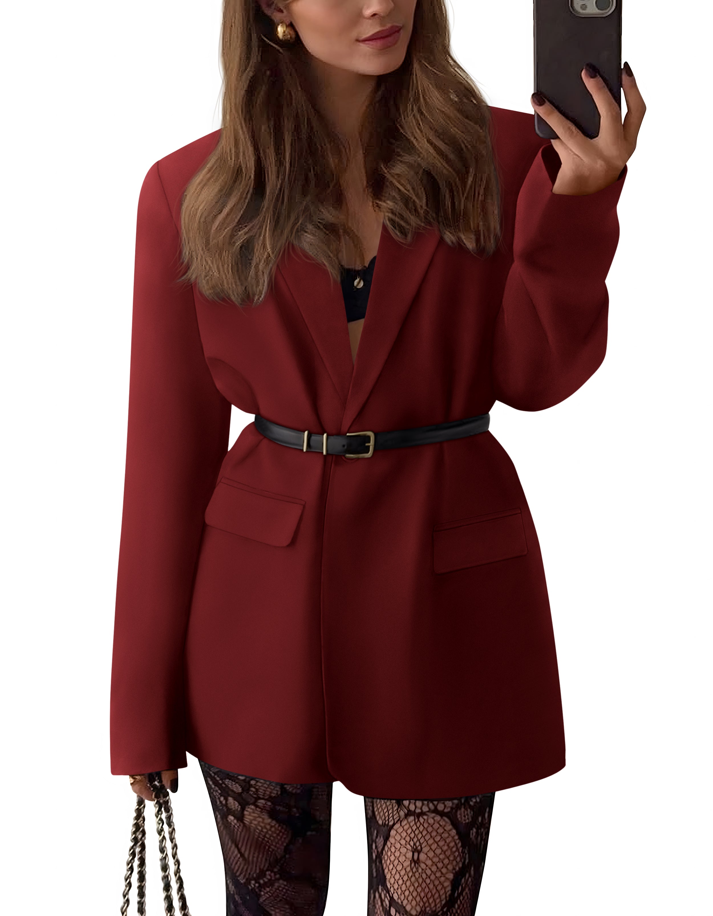 BTFBM Blazers for Women 2026 Spring Business Casual Clothes Open Front Oversized Winter Coats Work Office Suit Jackets