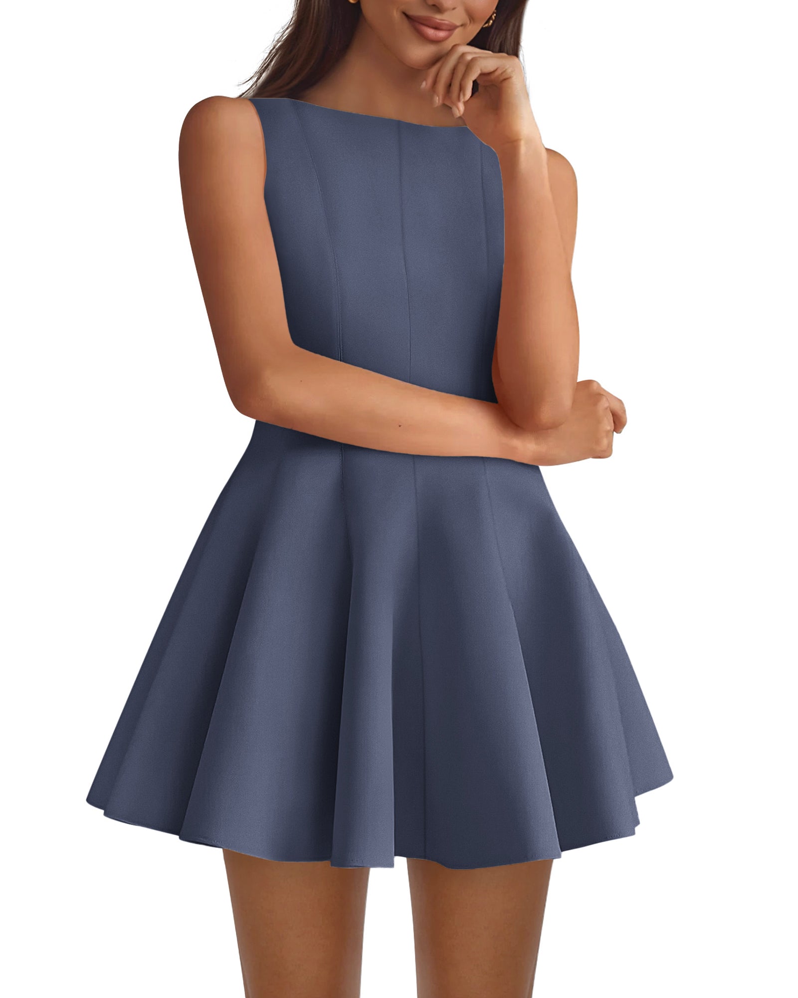 BTFBM Spring Dresses for Women 2026 Elegant Classy A Line Casual Graduation Business Work Party Cocktail Short Dress