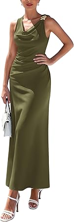 BTFBM Summer Dress for Women Sleeveless Solid Bodycon Homecoming Prom Cocktail Party Wedding Guest Maxi Dress