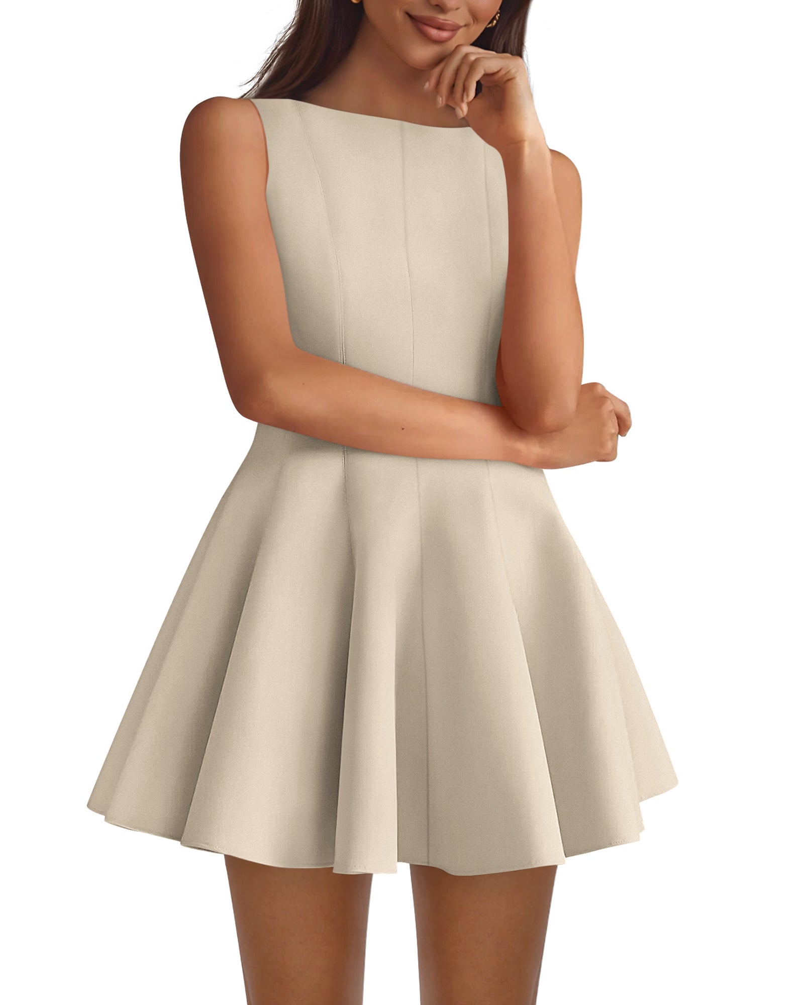 BTFBM Spring Dresses for Women 2026 Elegant Classy A Line Casual Graduation Business Work Party Cocktail Short Dress