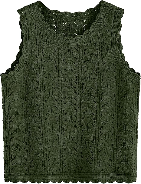 BTFBM Summer Crochet Tops for Women Sleeveless Knit Sweater Vest Tank Top Spring 2025 Cover Ups Beach Vacation Clothes