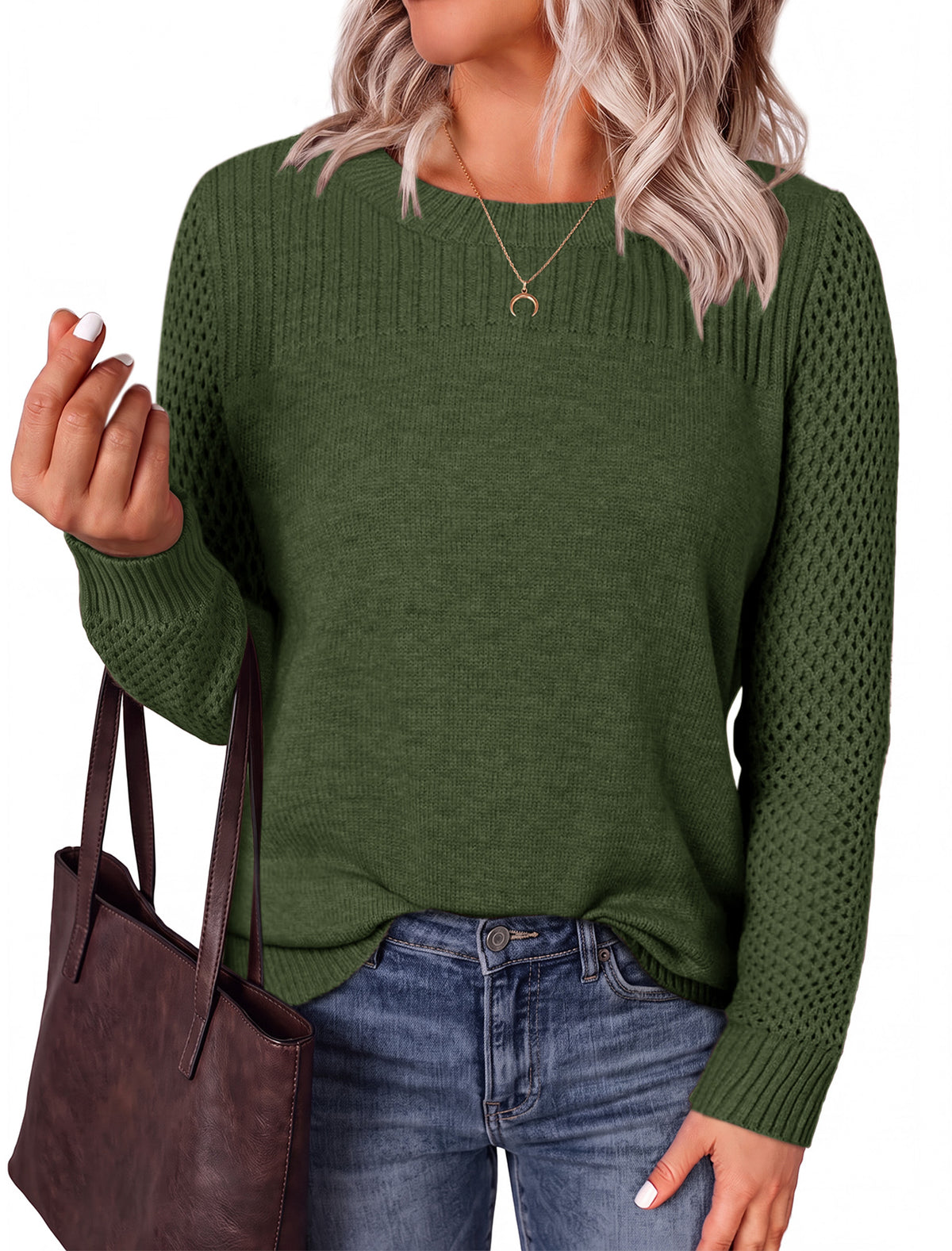 BTFBM Casual Sweaters for Women Long Sleeve Knit Sweater Tops Lightweight Pullover Clothes Fall Fashion Outfits 2026