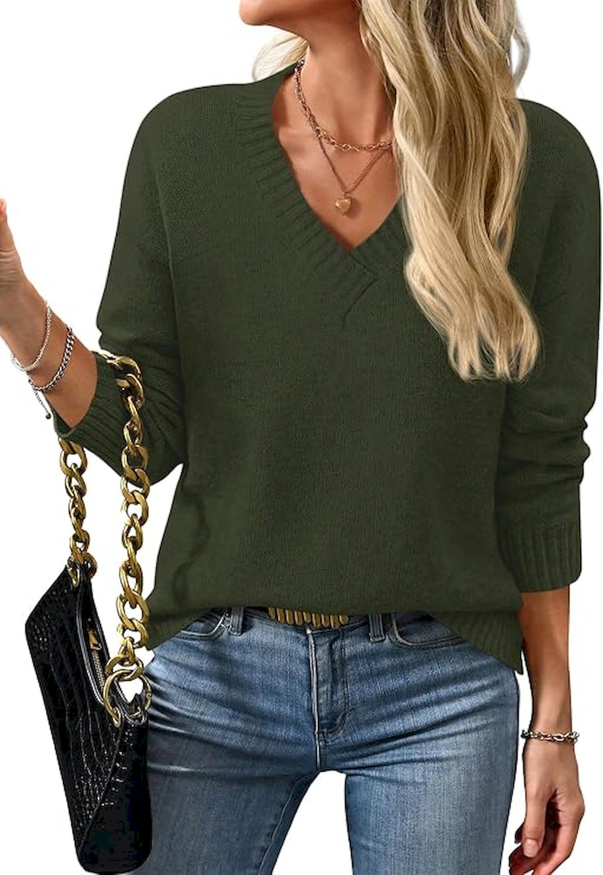 BTFBM V Neck Sweaters for Women Fall Clothes 2026