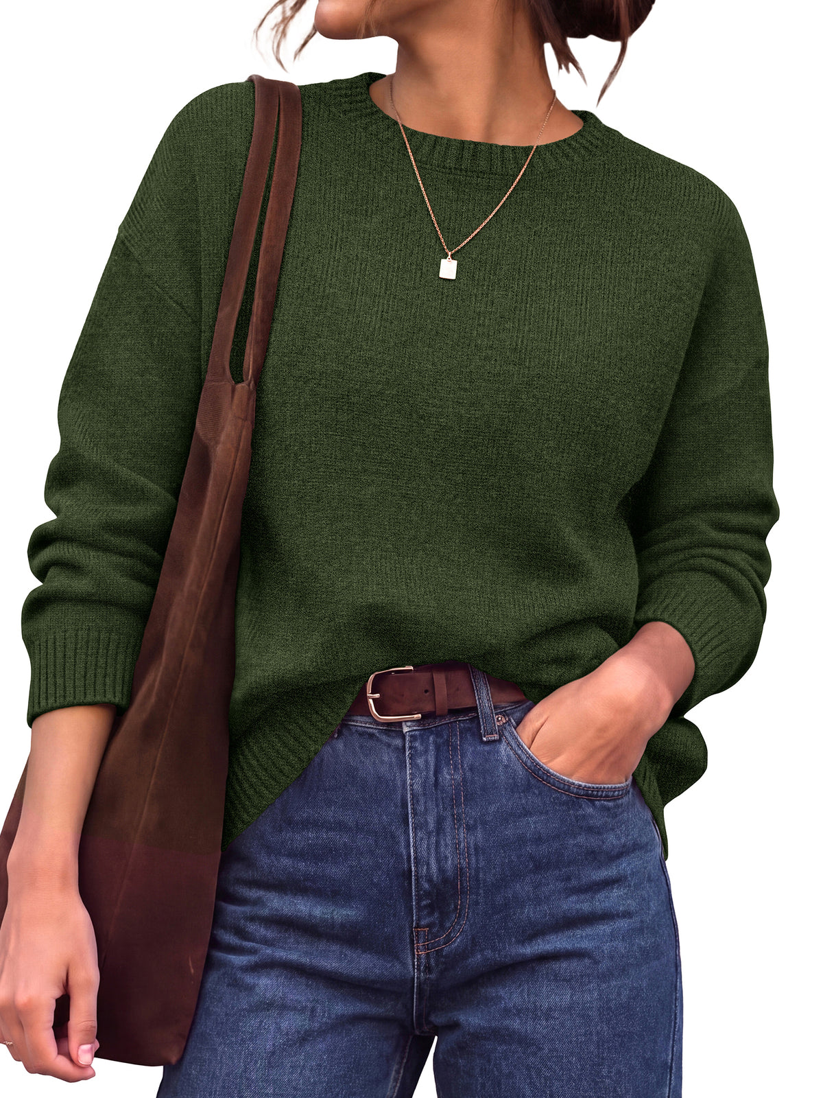 BTFBM Oversized Sweaters for Women Fall Clothes Crewneck Winter Outfits  Drop Shoulder Tunics, Long Sleeve Pullover Tops, Loose Fit Tunic Tops, Casual Cozy Fashion Clothing 2026, Going Out Outfits