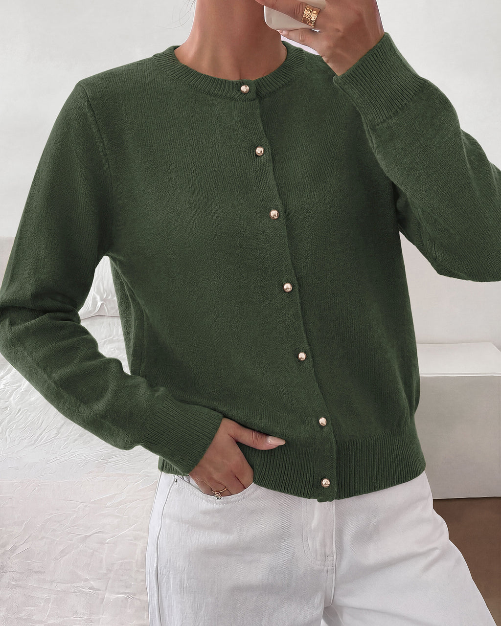 BTFBM Button Cardigan Sweaters for Women Fall Clothes 2026  Ribbed Knit Open Front Cardigan, Long Sleeve Sweater, Cozy Soft Stretchy Outerwear, Relaxed Fit, 2026 Trendy Winter Outfits