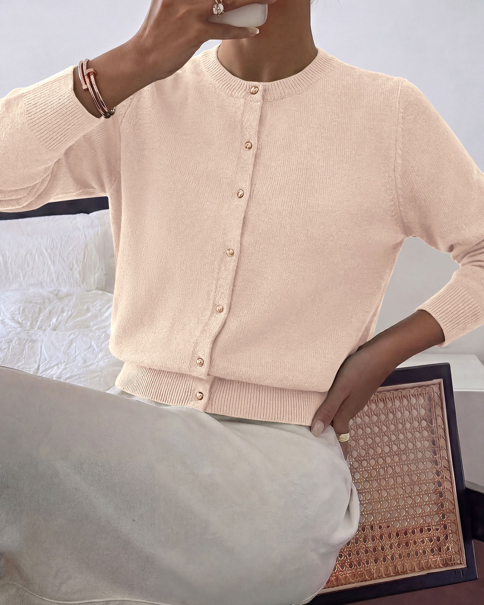 BTFBM Button Cardigan Sweaters for Women Fall Clothes 2026  Ribbed Knit Open Front Cardigan, Long Sleeve Sweater, Cozy Soft Stretchy Outerwear, Relaxed Fit, 2026 Trendy Winter Outfits