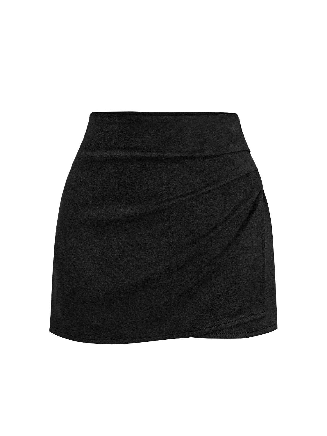 BTFBM Faux Suede Mini Skirts for Women Ruched Wrap Skorts | Elastic High Waisted Skirt With Shorts Underneath, Cute Boho Skort, Holiday Western Concert Outfits, Trendy Winter Fall 2026