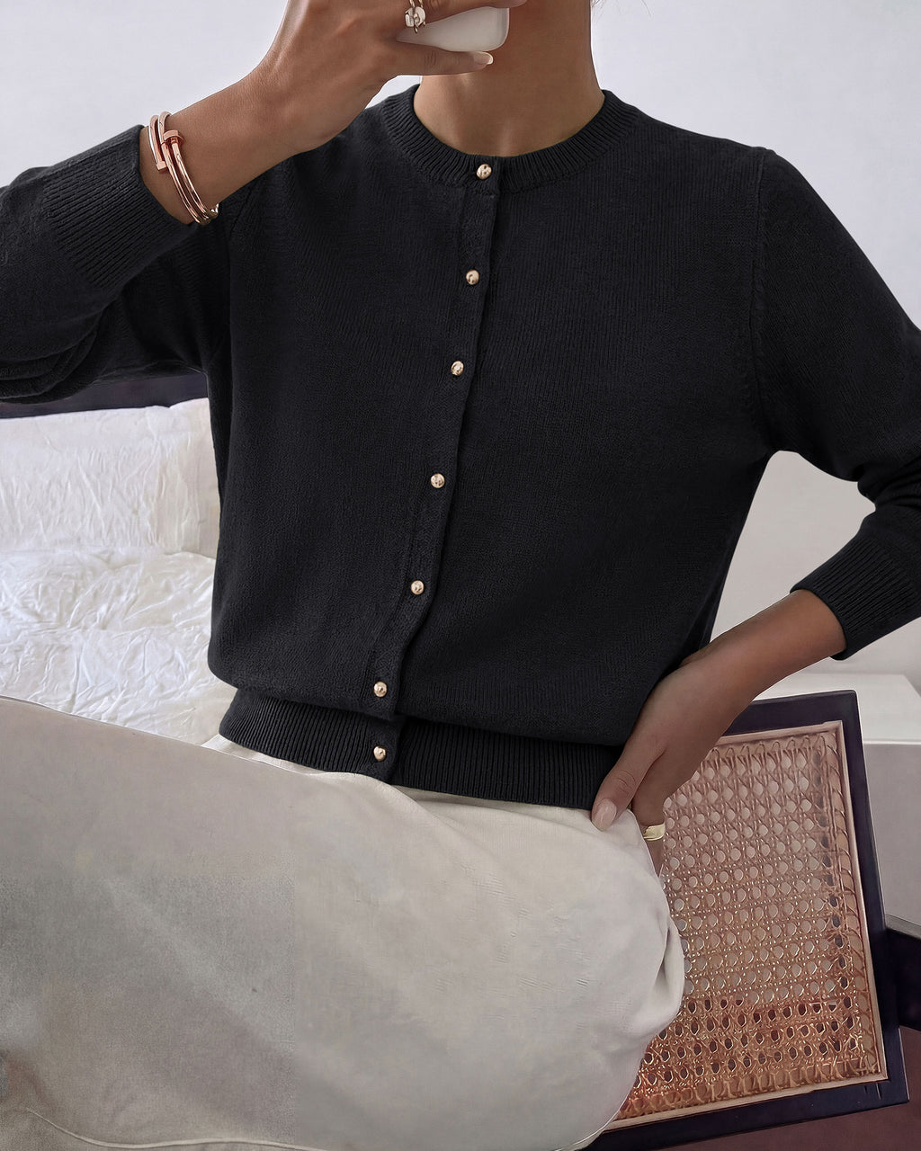 BTFBM Button Cardigan Sweaters for Women Fall Clothes 2026  Ribbed Knit Open Front Cardigan, Long Sleeve Sweater, Cozy Soft Stretchy Outerwear, Relaxed Fit, 2026 Trendy Winter Outfits