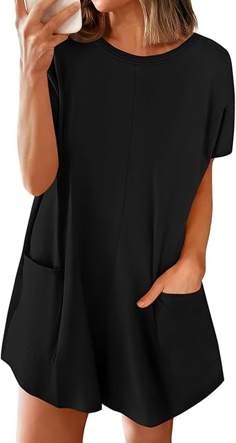 BTFBM Rompers for Women Summer 2026 Casual Dressy One Piece Shorts Tshirt Pants Jumpsuit Beach Vacation Clothes Outfit