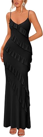 BTFBM Spring Dresses for Women 2026 Spaghetti Strap Bodcyon Solid Cocktail Wedding Guest Dress Summer Fashion Clothing