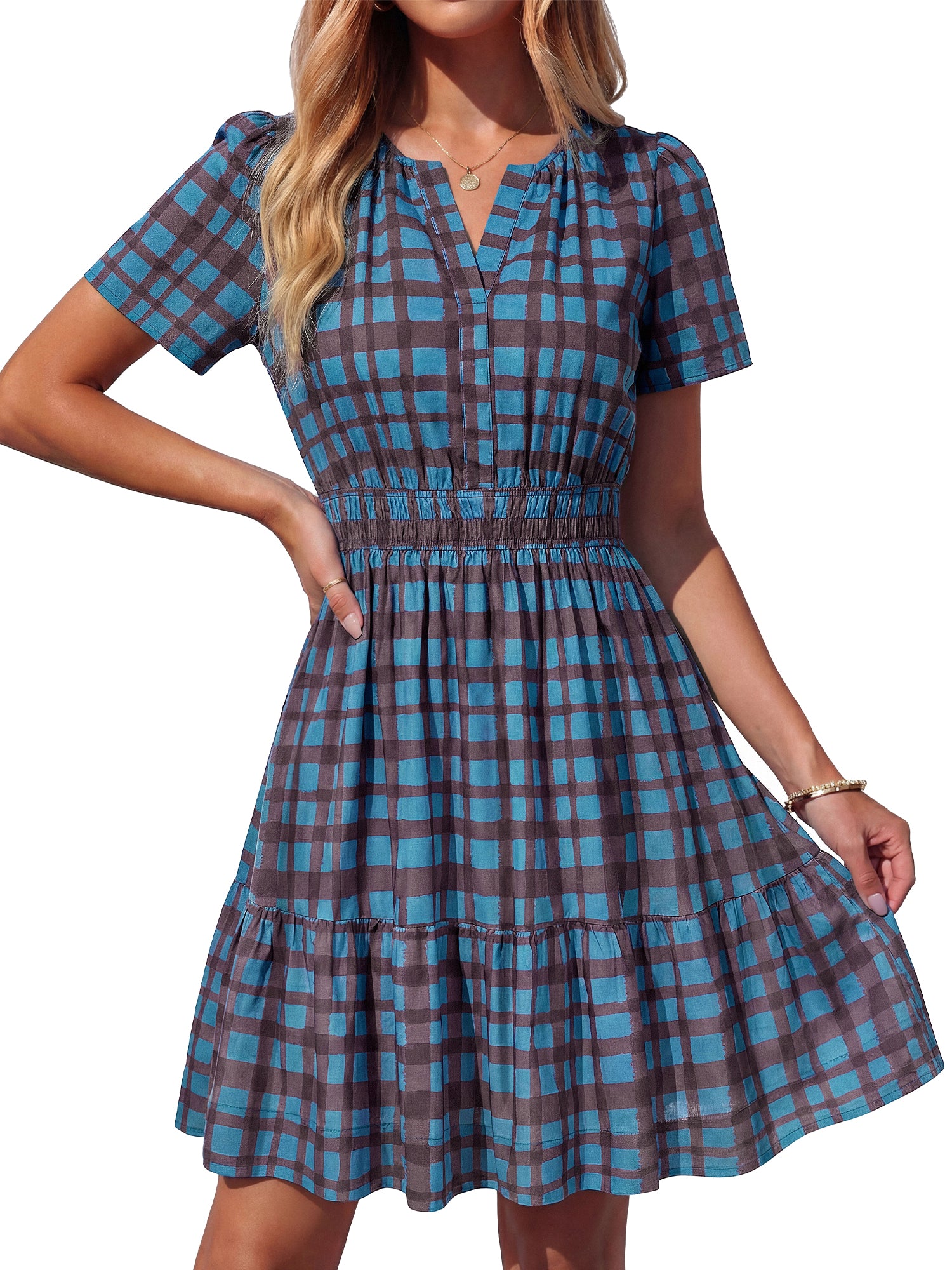 BTFBM Summer Dresses for Women 2026 Lightweight Casual Short Sleeve Floral Mini Dress A Line Beach Vacation Sundress