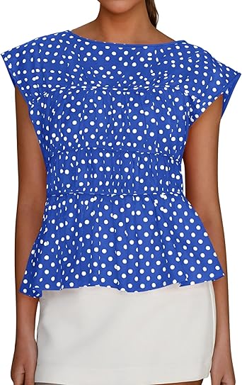 BTFBM Casual Short Sleeve Shirts Summer 2026 Going Out Tops for Women Trendy Polka Dots Work Blouses Tunics