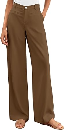 BTFBM Women Wide Leg Pants High Waisted Spring 2026 Business Casual Outfits Slacks Trousers Dressy Palazzo Pants Pockets