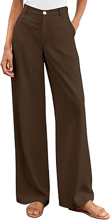 BTFBM Women Wide Leg Pants High Waisted Spring 2026 Business Casual Outfits Slacks Trousers Dressy Palazzo Pants Pockets