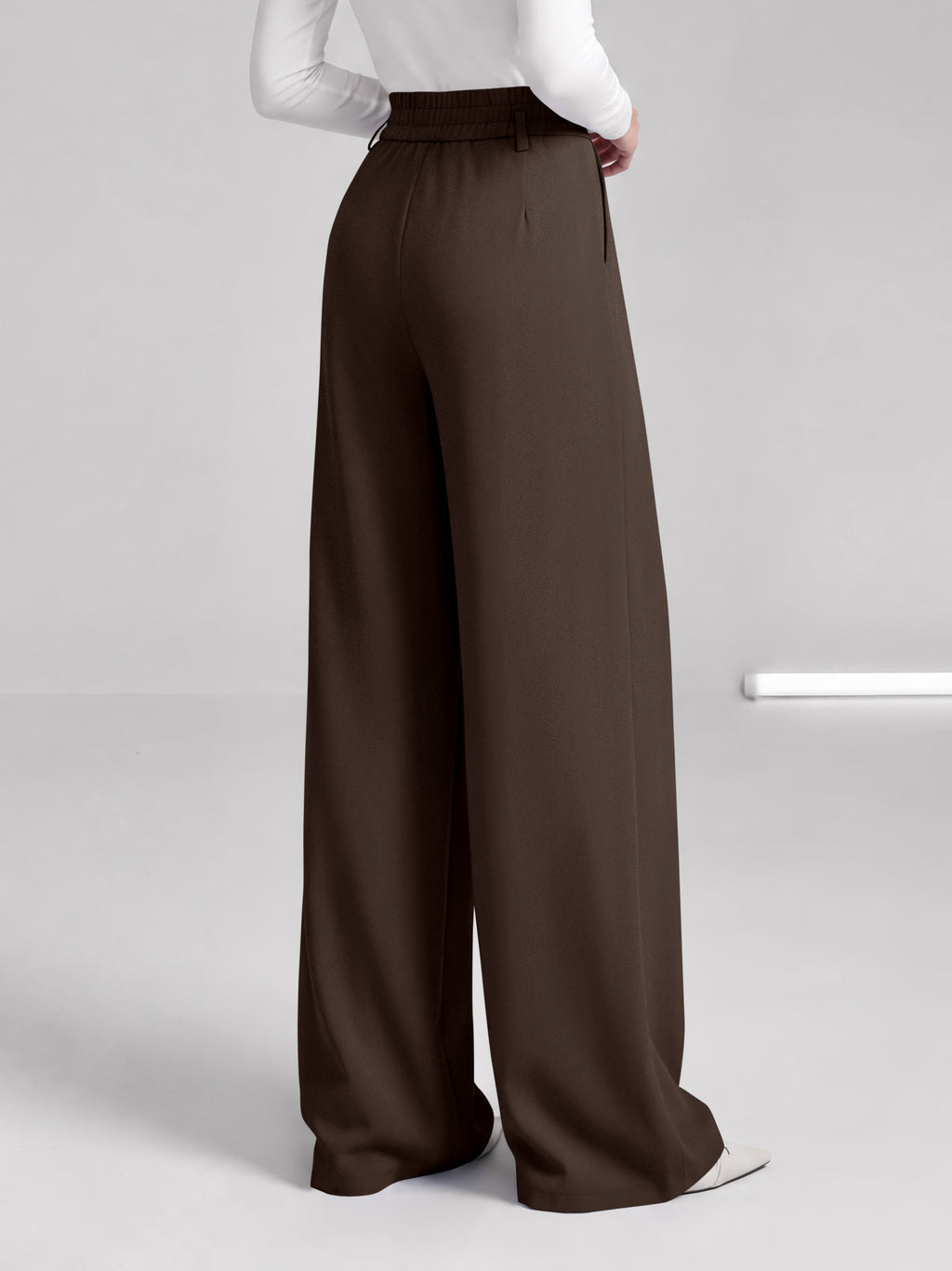 BTFBM Wide Leg Dress Pants Women Business Casual Outfits | Elastic High Waisted Palazzo Pants, Button Zip Up Closure, Pleated Office Work Trousers With Pockets, Fall Fashion 2026
