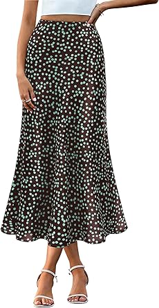 BTFBM Satin Skirts for Women 2025 Fall Winter High Waisted A-Line Leopard Print Floral Cocktail Wedding Silk Midi Skirt