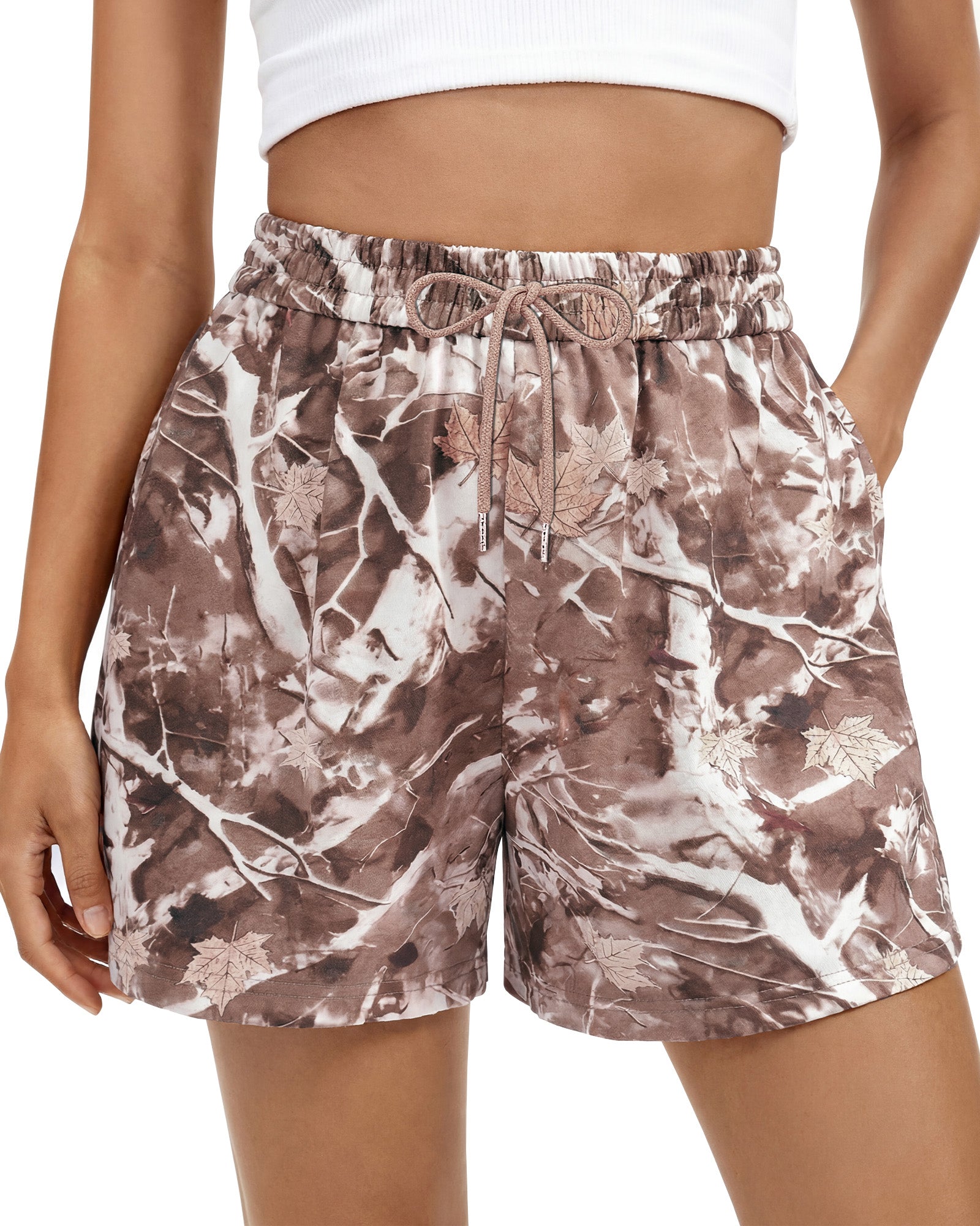 BTFBM Casual Floral Shorts for Women Beach Fashion Pajama 2026 Summer Outfits Lounge Sleep Y2K Beach Bottoms