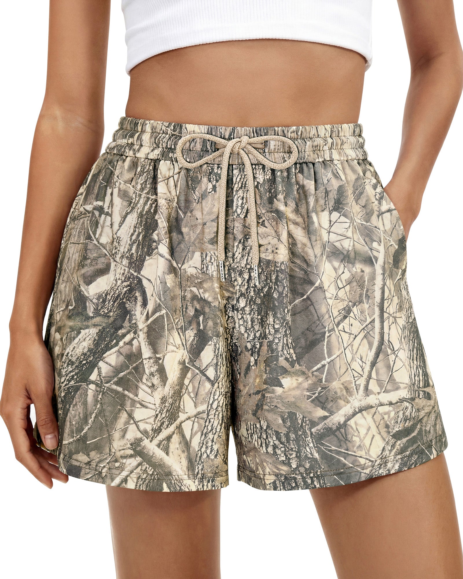 BTFBM Casual Floral Shorts for Women Beach Fashion Pajama 2026 Summer Outfits Lounge Sleep Y2K Beach Bottoms