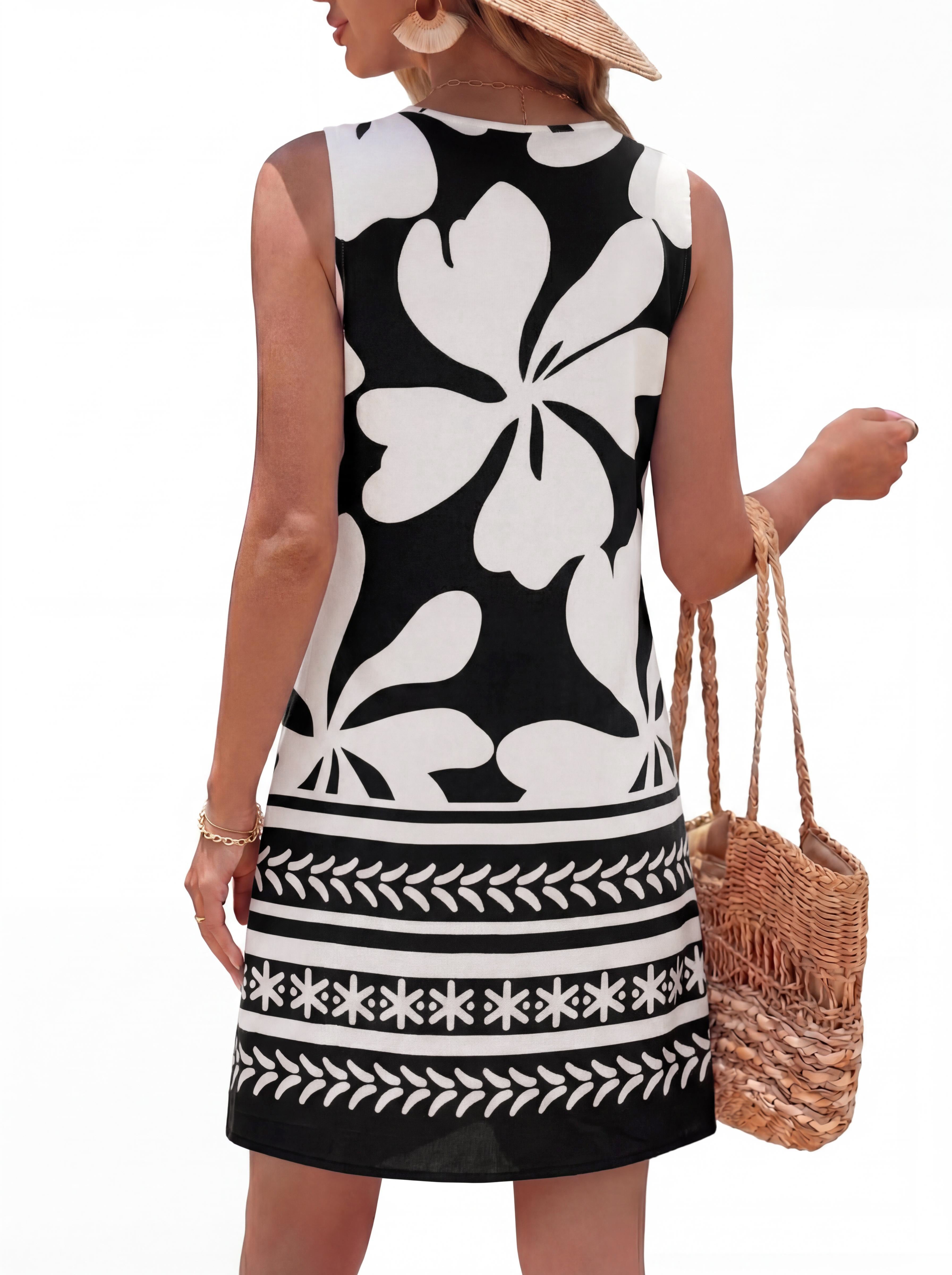 BTFBM Casual Summer Dresses for Women 2026 Spring Sleeveless Boho Floral Tank Mini Sun Dress Beach Vacation Sundresses