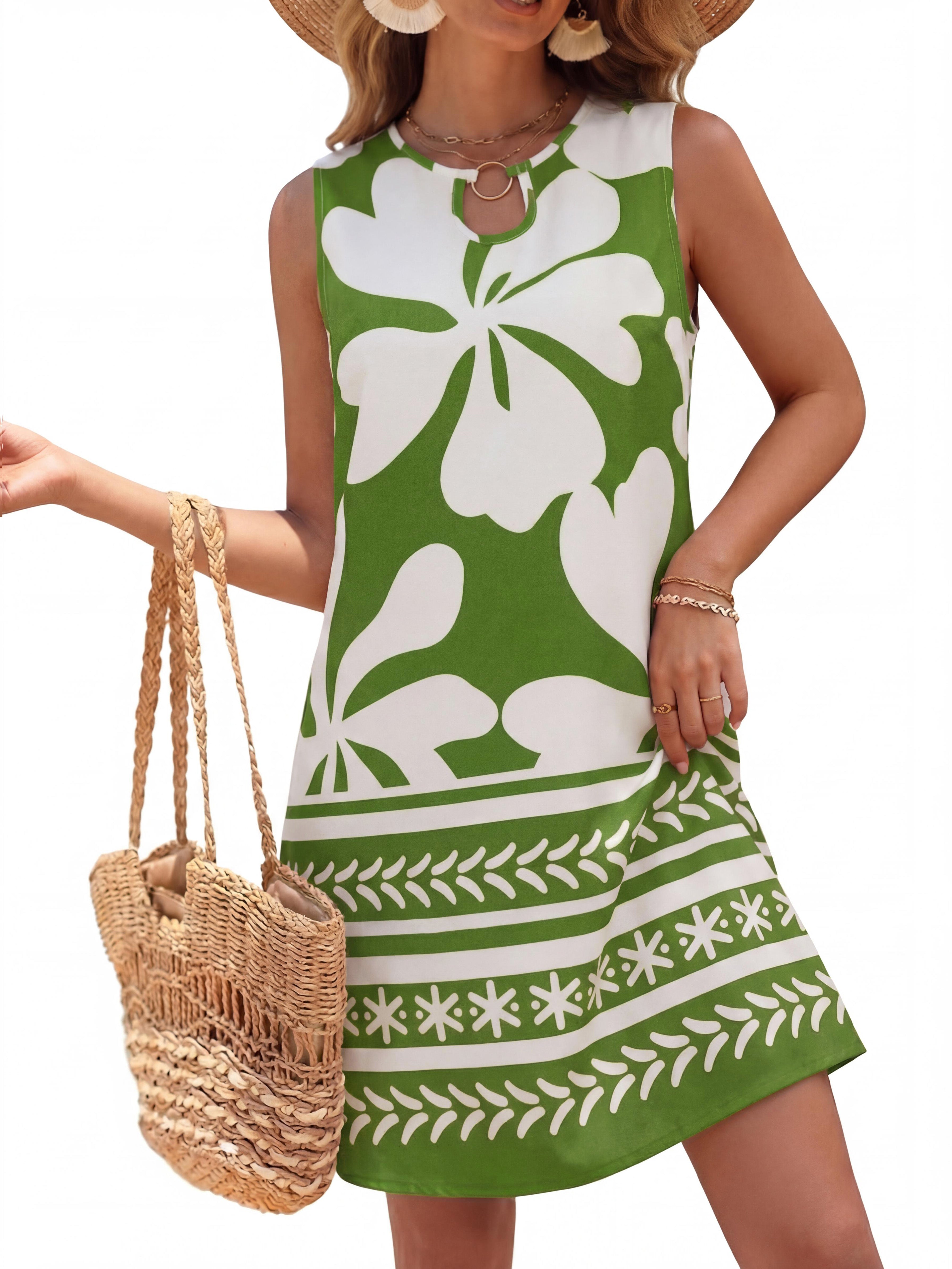 BTFBM Casual Summer Dresses for Women 2026 Spring Sleeveless Boho Floral Tank Mini Sun Dress Beach Vacation Sundresses