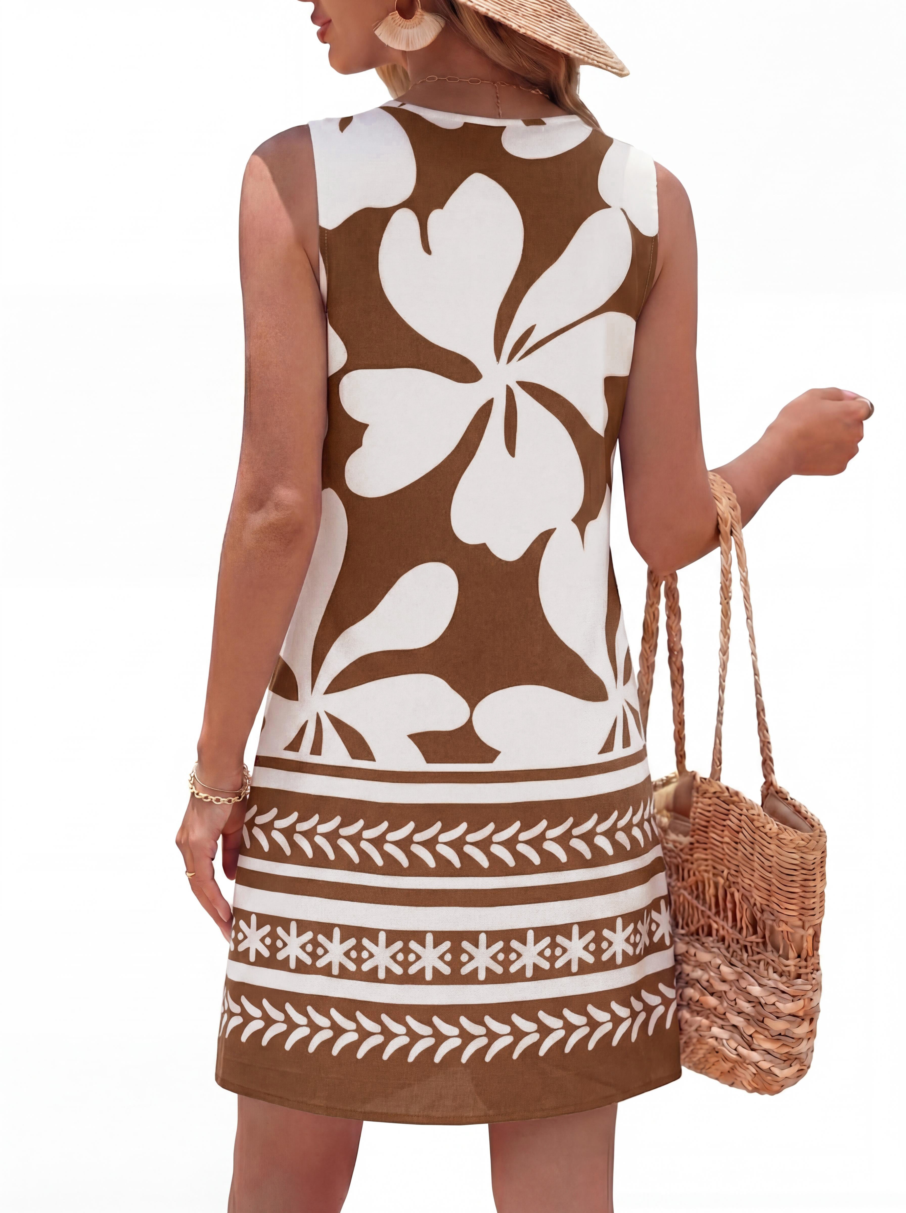 BTFBM Casual Summer Dresses for Women 2026 Spring Sleeveless Boho Floral Tank Mini Sun Dress Beach Vacation Sundresses