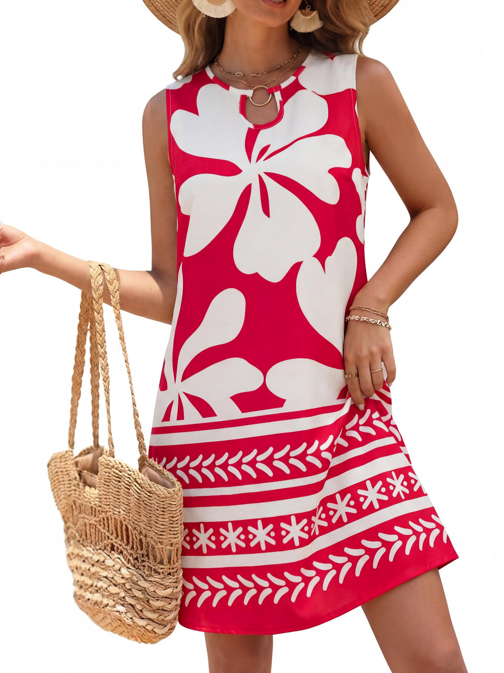 BTFBM Casual Summer Dresses for Women 2026 Spring Sleeveless Boho Floral Tank Mini Sun Dress Beach Vacation Sundresses