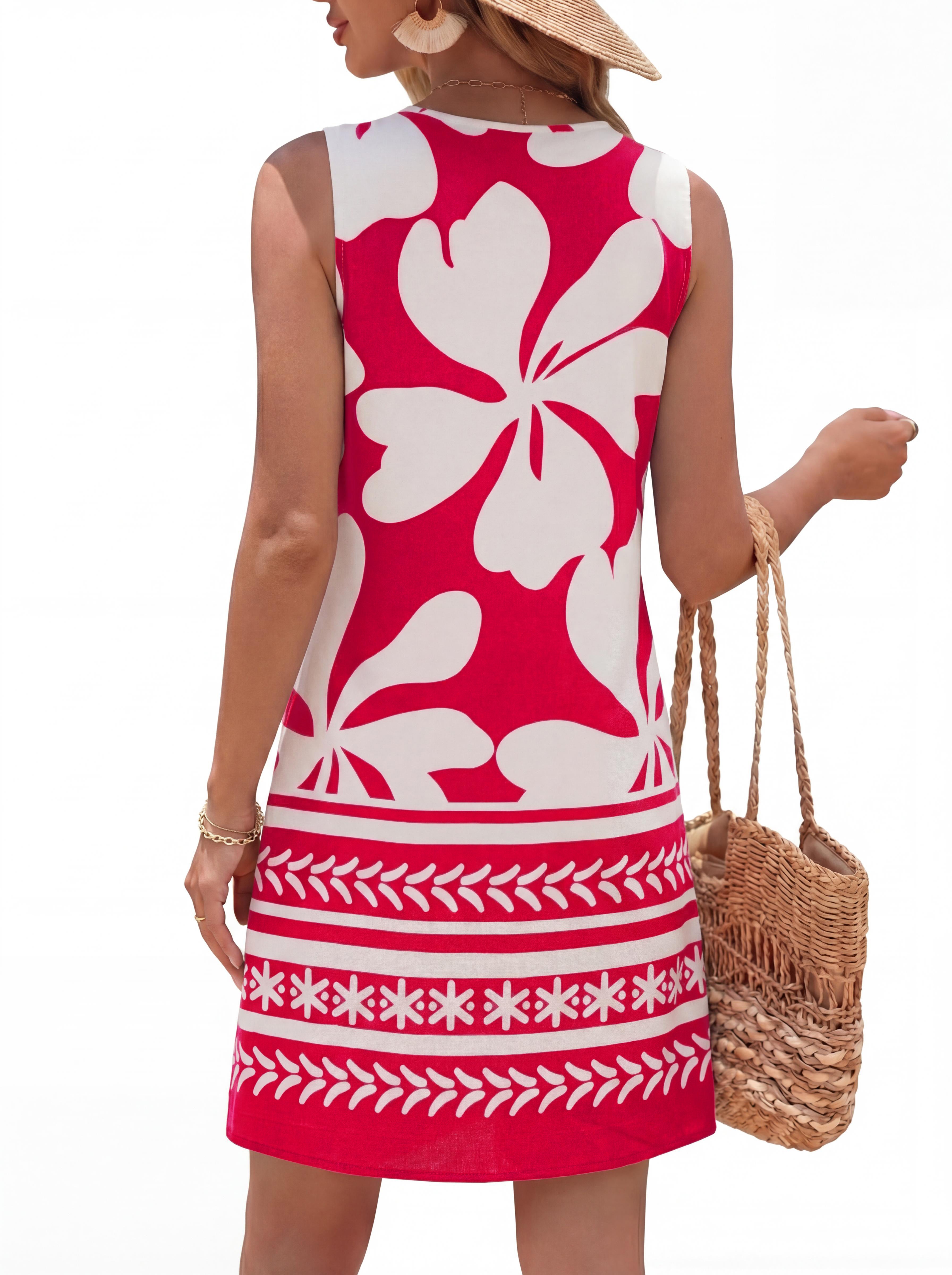 BTFBM Casual Summer Dresses for Women 2026 Spring Sleeveless Boho Floral Tank Mini Sun Dress Beach Vacation Sundresses