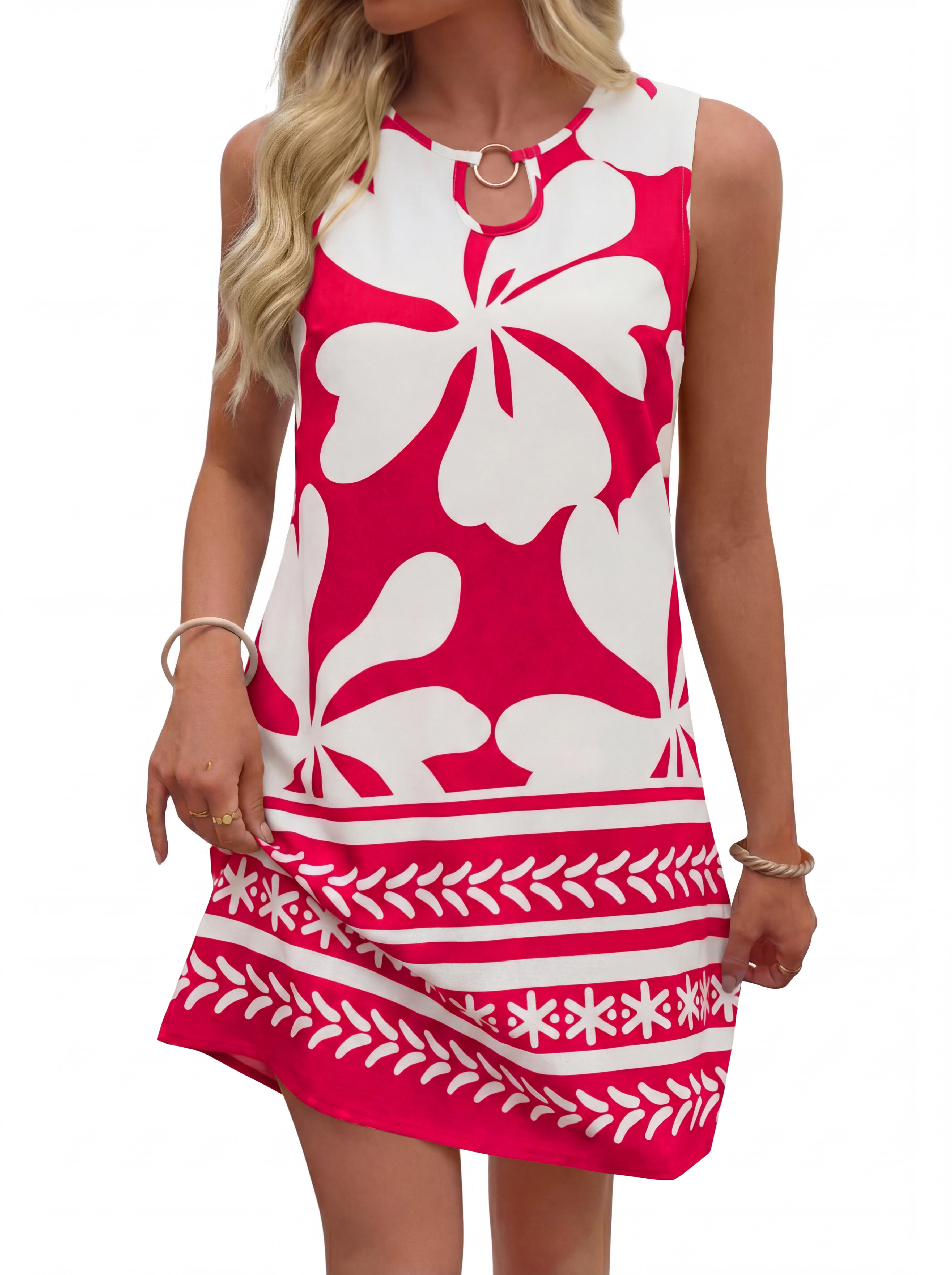 BTFBM Casual Summer Dresses for Women 2026 Spring Sleeveless Boho Floral Tank Mini Sun Dress Beach Vacation Sundresses
