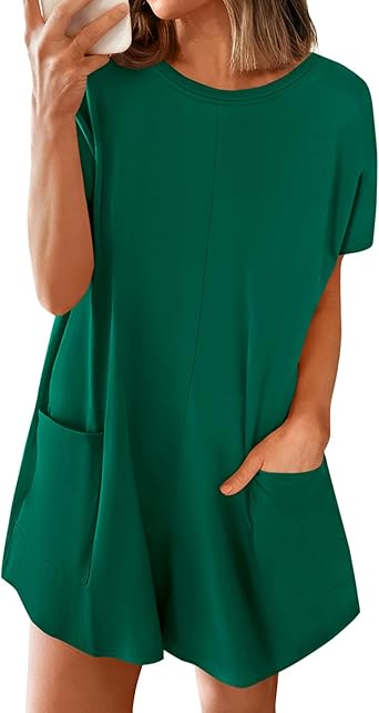 BTFBM Rompers for Women Summer 2026 Casual Dressy One Piece Shorts Tshirt Pants Jumpsuit Beach Vacation Clothes Outfit