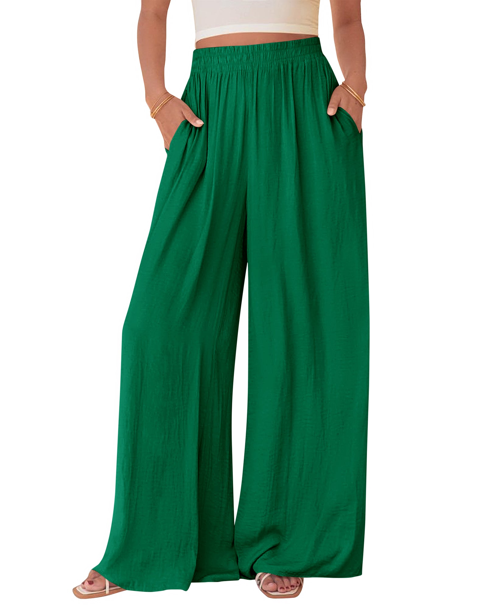 BTFBM Wide Leg Pants Woman Summer 2025 Pockets Loose Flowy Trousers Lounge Palazzo Pant Beach Vacation Clothes