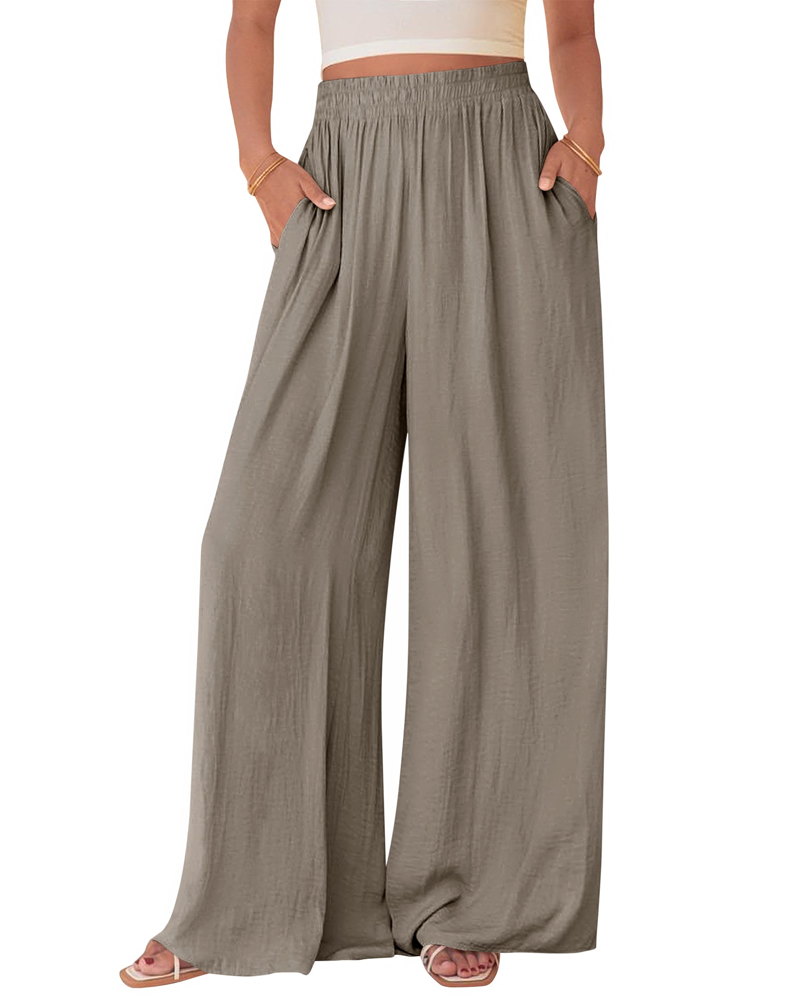 BTFBM Wide Leg Pants Woman Summer 2025 Pockets Loose Flowy Trousers Lounge Palazzo Pant Beach Vacation Clothes