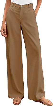 BTFBM Women Wide Leg Pants High Waisted Spring 2026 Business Casual Outfits Slacks Trousers Dressy Palazzo Pants Pockets