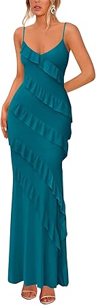 BTFBM Spring Dresses for Women 2026 Spaghetti Strap Bodcyon Solid Cocktail Wedding Guest Dress Summer Fashion Clothing