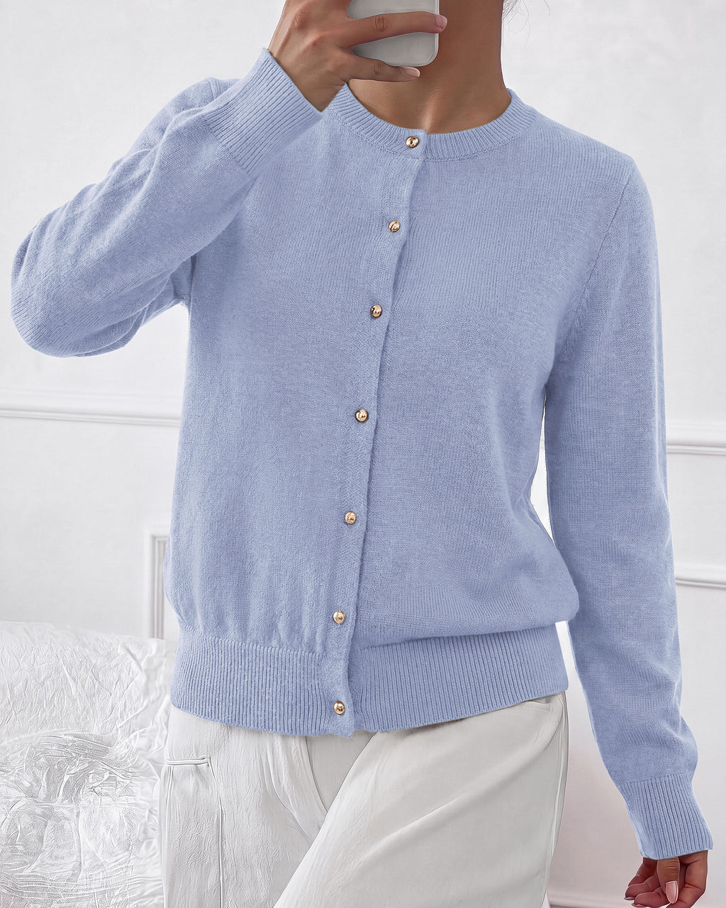 BTFBM Button Cardigan Sweaters for Women Fall Clothes 2026  Ribbed Knit Open Front Cardigan, Long Sleeve Sweater, Cozy Soft Stretchy Outerwear, Relaxed Fit, 2026 Trendy Winter Outfits