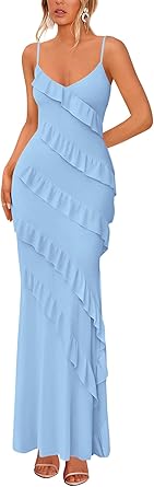 BTFBM Spring Dresses for Women 2026 Spaghetti Strap Bodcyon Solid Cocktail Wedding Guest Dress Summer Fashion Clothing