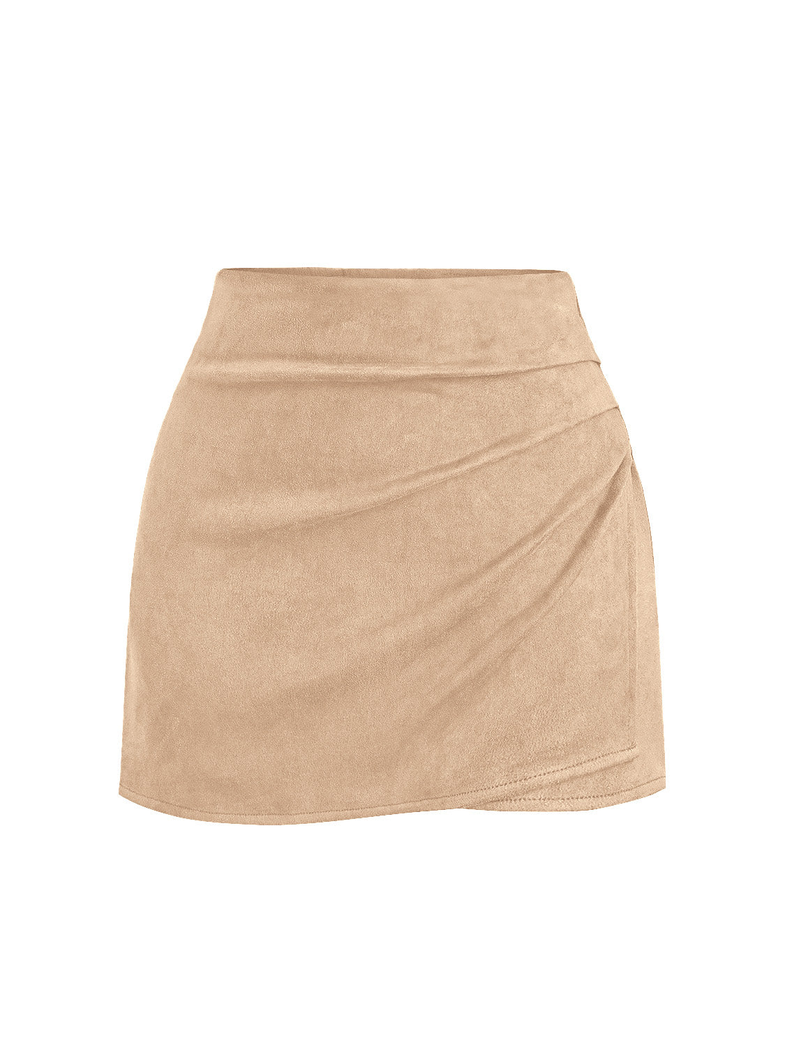BTFBM Faux Suede Mini Skirts for Women Ruched Wrap Skorts | Elastic High Waisted Skirt With Shorts Underneath, Cute Boho Skort, Holiday Western Concert Outfits, Trendy Winter Fall 2026