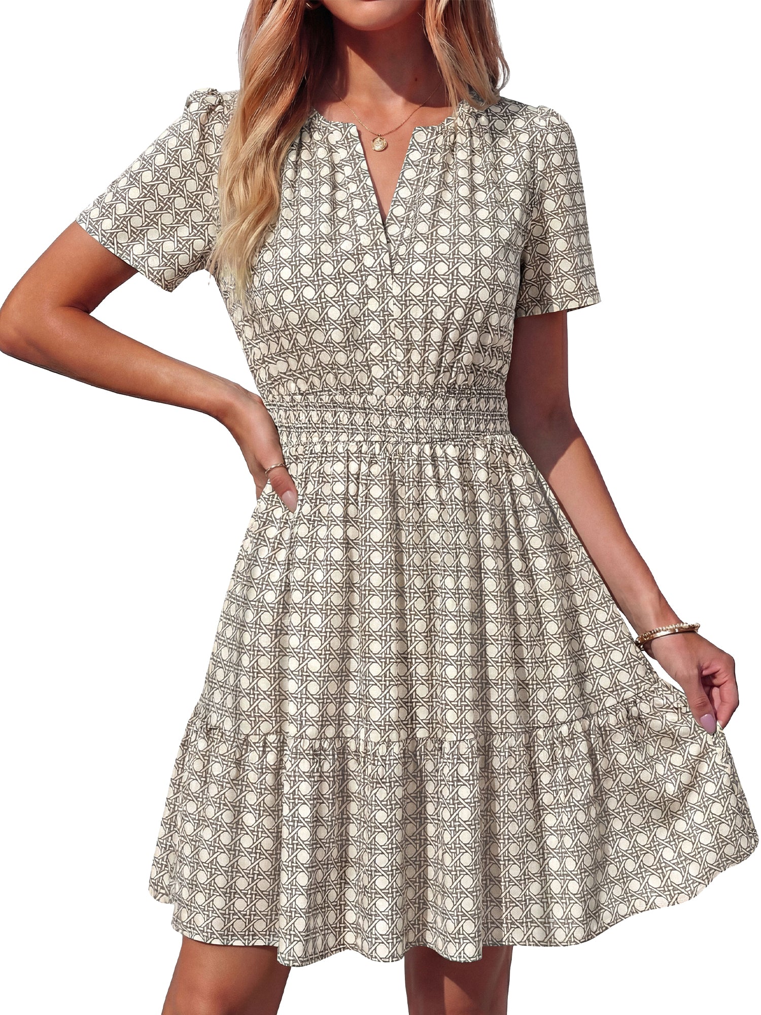 BTFBM Summer Dresses for Women 2026 Lightweight Casual Short Sleeve Floral Mini Dress A Line Beach Vacation Sundress