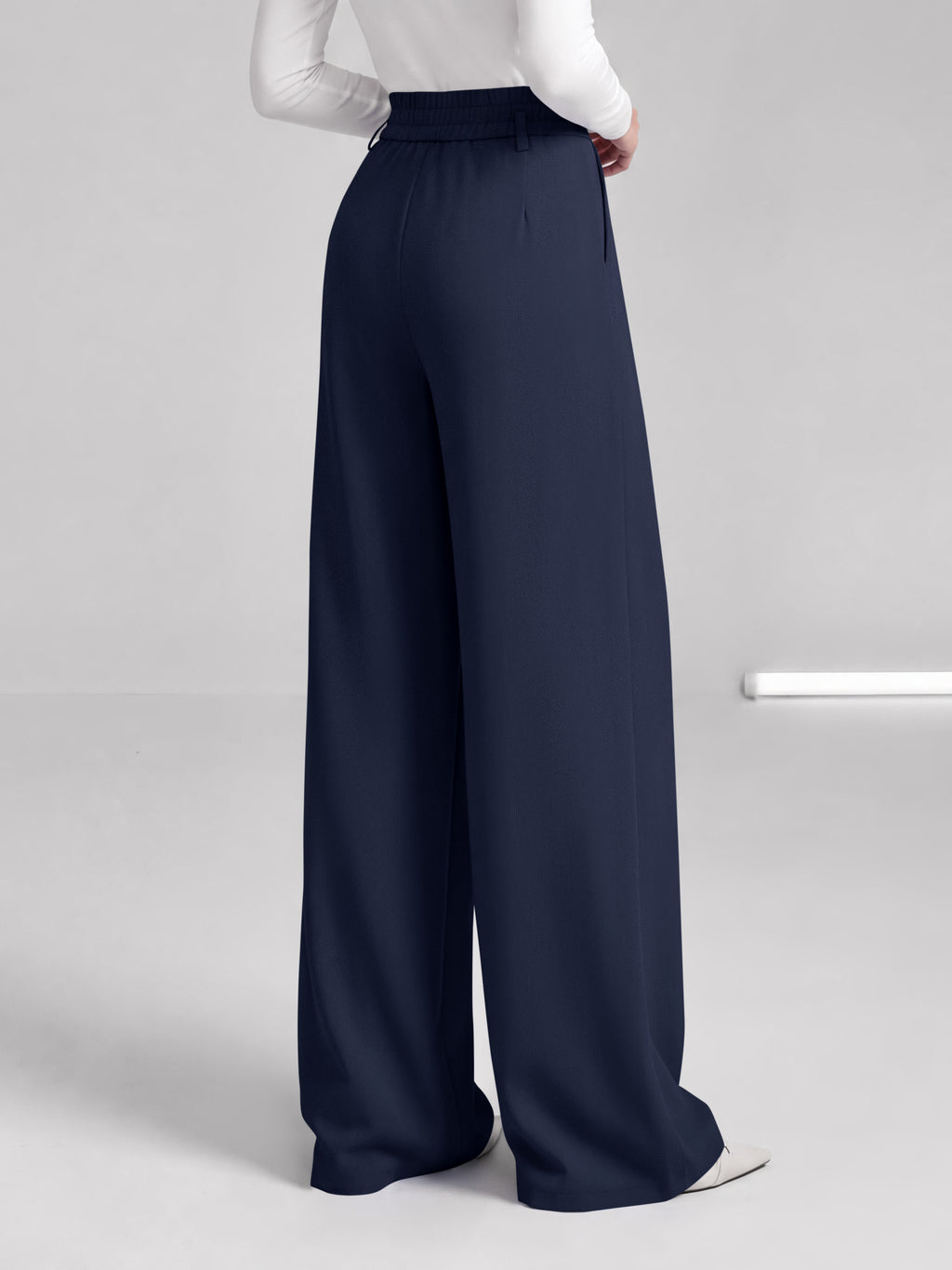 BTFBM Wide Leg Dress Pants Women Business Casual Outfits | Elastic High Waisted Palazzo Pants, Button Zip Up Closure, Pleated Office Work Trousers With Pockets, Fall Fashion 2026