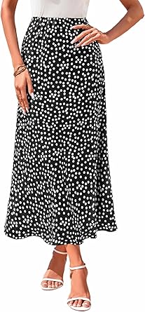 BTFBM Satin Skirts for Women 2025 Fall Winter High Waisted A-Line Leopard Print Floral Cocktail Wedding Silk Midi Skirt