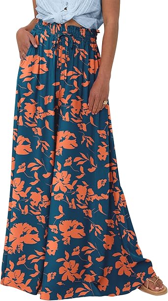 BTFBM Women Casual High Waist Wide Leg Pants 2026 Spring Summer Long Palazzo Pants Pocket Lounge Beach Vacation Clothes