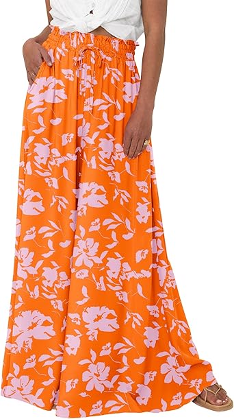 BTFBM Women Casual High Waist Wide Leg Pants 2026 Spring Summer Long Palazzo Pants Pocket Lounge Beach Vacation Clothes