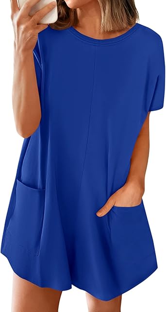 BTFBM Rompers for Women Summer 2026 Casual Dressy One Piece Shorts Tshirt Pants Jumpsuit Beach Vacation Clothes Outfit