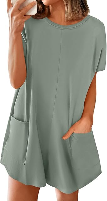 BTFBM Rompers for Women Summer 2026 Casual Dressy One Piece Shorts Tshirt Pants Jumpsuit Beach Vacation Clothes Outfit