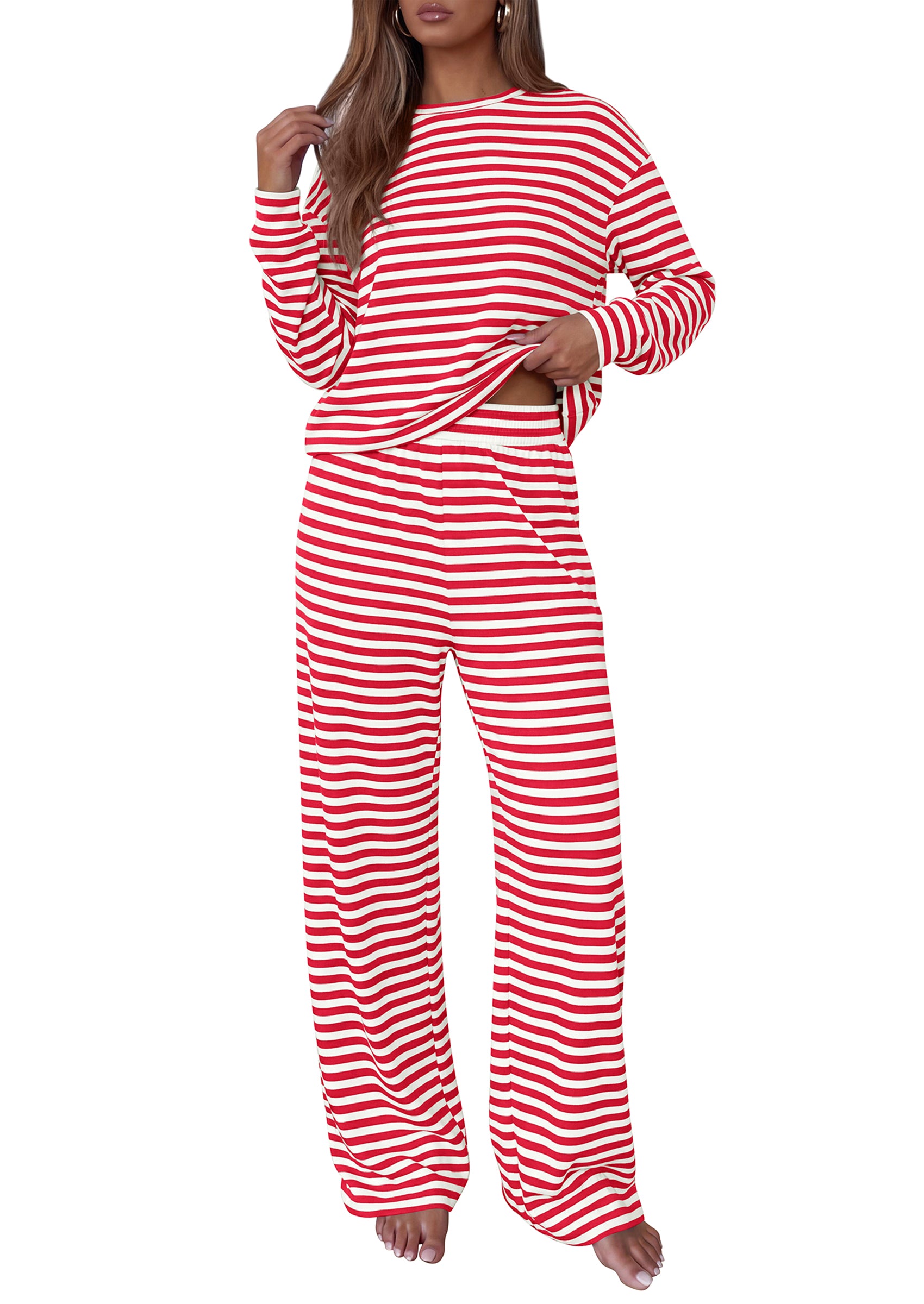 BTFBM Striped Lounge Set Sweatsuits Women 2 Piece Outfit
