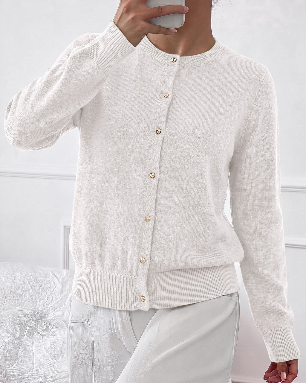 BTFBM Button Cardigan Sweaters for Women Fall Clothes 2026  Ribbed Knit Open Front Cardigan, Long Sleeve Sweater, Cozy Soft Stretchy Outerwear, Relaxed Fit, 2026 Trendy Winter Outfits