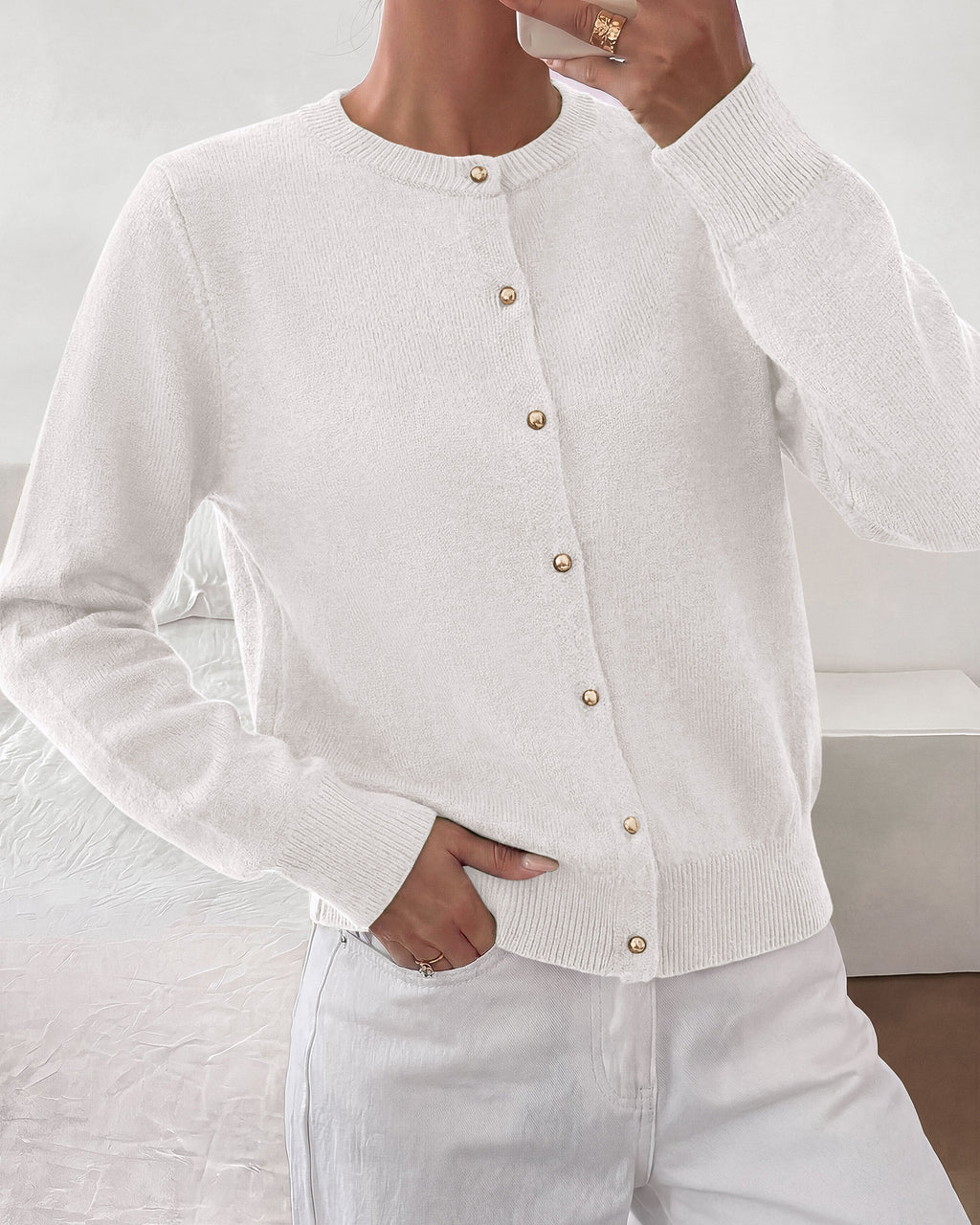 BTFBM Button Cardigan Sweaters for Women Fall Clothes 2026  Ribbed Knit Open Front Cardigan, Long Sleeve Sweater, Cozy Soft Stretchy Outerwear, Relaxed Fit, 2026 Trendy Winter Outfits
