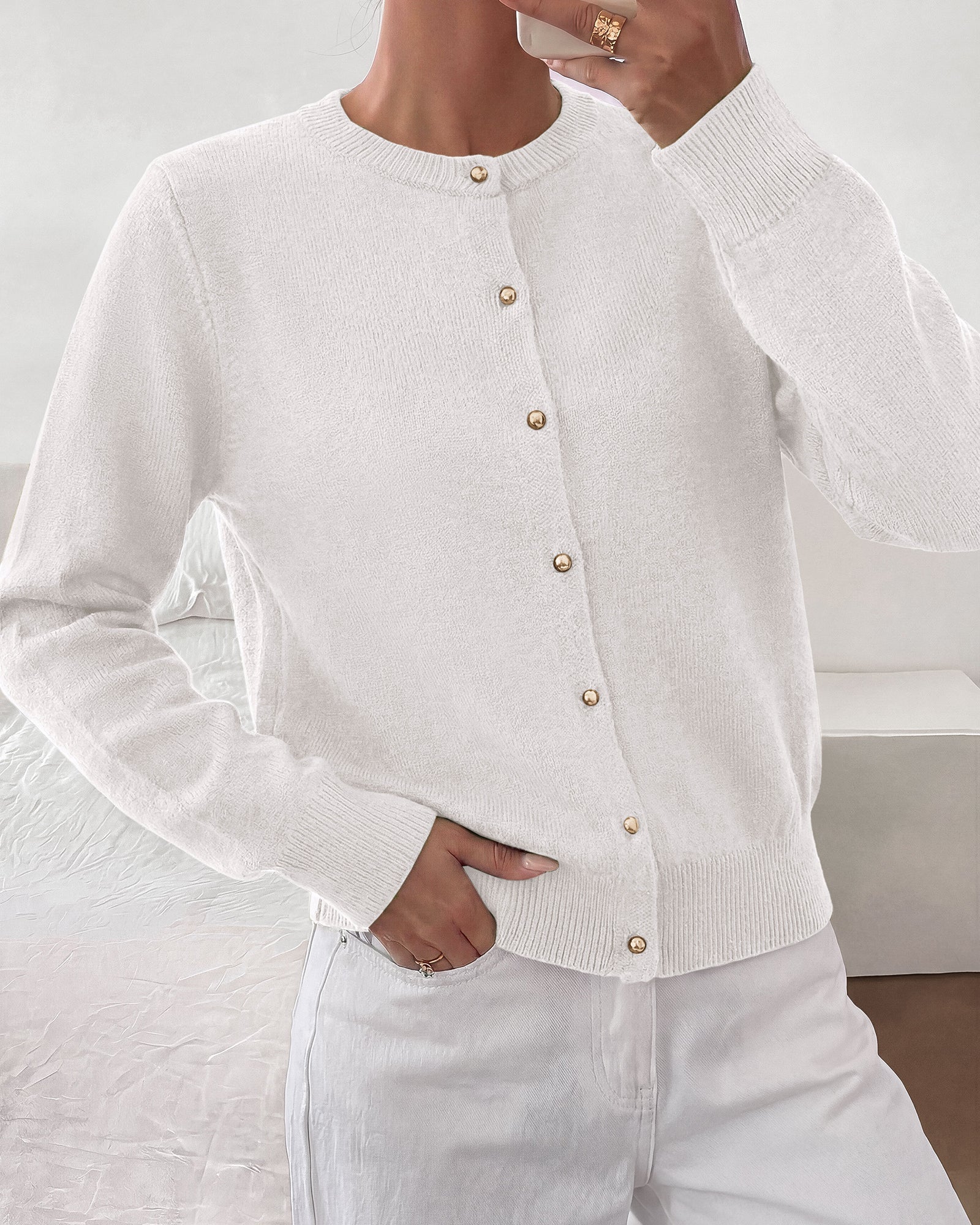 BTFBM Button Cardigan Sweaters for Women Fall Clothes 2026  Ribbed Knit Open Front Cardigan, Long Sleeve Sweater, Cozy Soft Stretchy Outerwear, Relaxed Fit, 2026 Trendy Winter Outfits