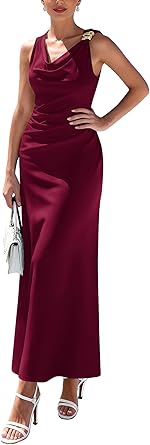BTFBM Summer Dress for Women Sleeveless Solid Bodycon Homecoming Prom Cocktail Party Wedding Guest Maxi Dress